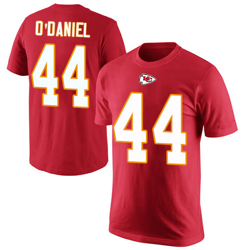 Men Kansas City Chiefs #44 ODaniel Dorian Red Rush Pride Name and Number NFL T Shirt